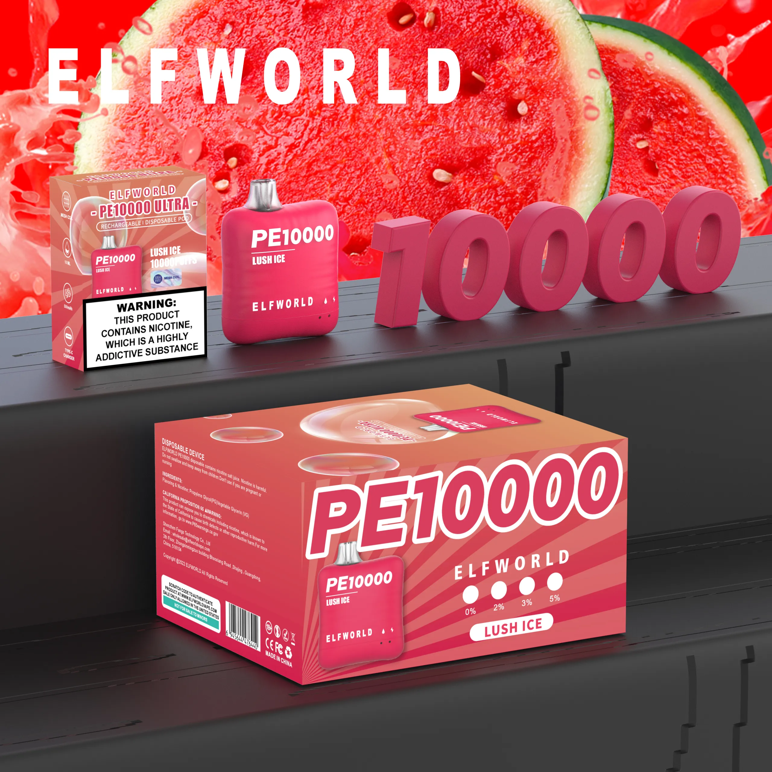 prix choc nouveau Elfworld Ultima Pro 10000 Puffs 0% 2% 5% prérempli 18 ml Eliquid vaporisateur de la plus haute qualité à faible MOQ 15k18k20k vape jetable personnalisé elf ecig star9000 bar