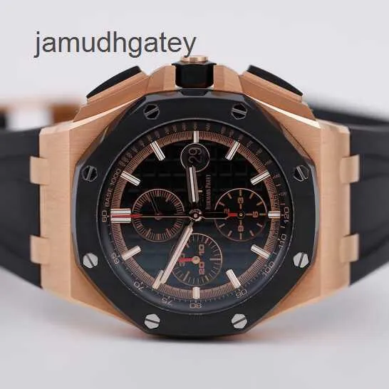 Ap Swiss Relógios de pulso de luxo Epic Royal AP Oak Offshore 26401ro Mens Rose Gold Sports Watch Preto Cerâmica Cronometragem Máquinas Automáticas Swiss Famoso Relógio Lazer Wa IT