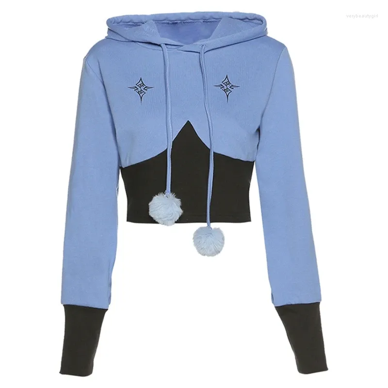 hooded sweatshirt star print color block sweatshirt