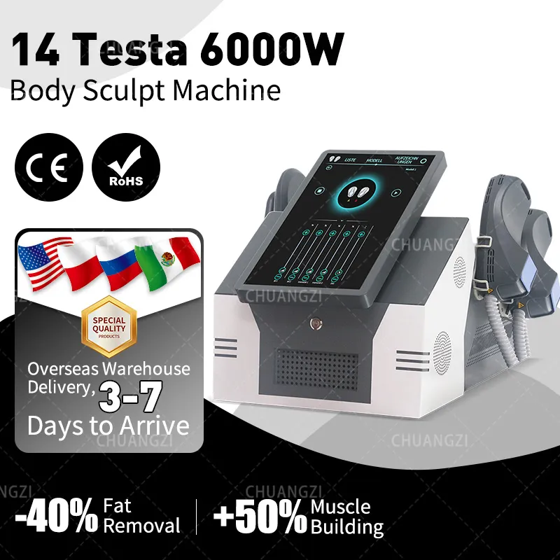Emszero Hi-EMT 6000W Formningsmaskinelektromagnetmuskel Stimulera fettborttagningskulptur för salong