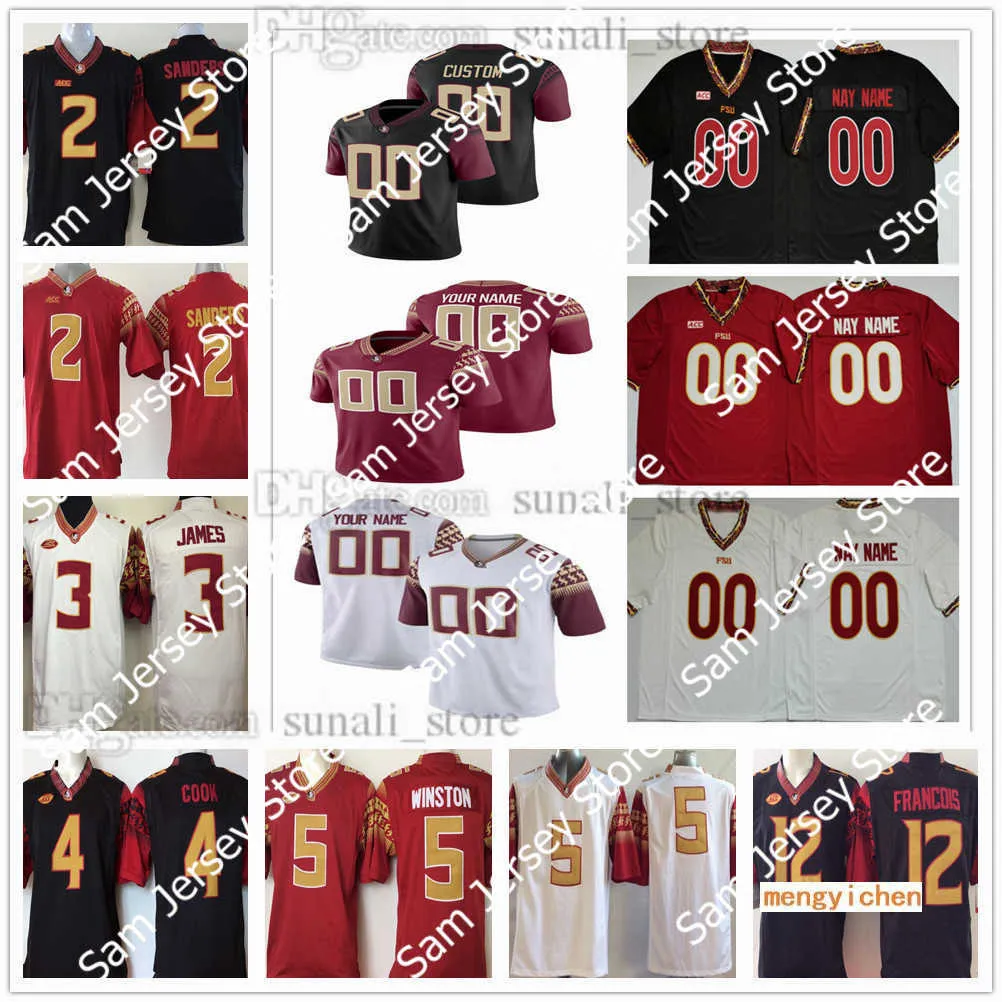 فلوريدا NCAA College State 2 Deion Sanders Jerseys 3 Derwin James 4 Dalvin Cook 5 Jameis Winston 12 Deondre Francois 5 Tamorrion Terry 8 Jalen Ramsey 55 Dontae Lucas