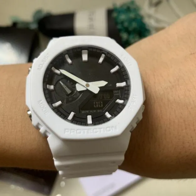 2024 Mężczyźni zegarki White G Style Sport Watch LED Digital Waterproof Casual Watch S Shock Male Clock Relogios Masculino Watch Man 101