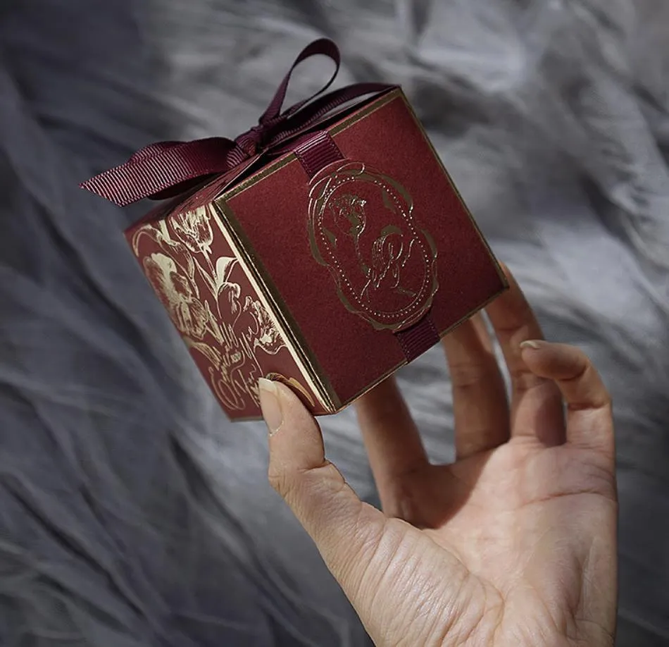 12 Pièces Boîtes Cadeaux Mariage Rose - Mini Valises Pochette Bonbons Pour Fête Et Baby Shower