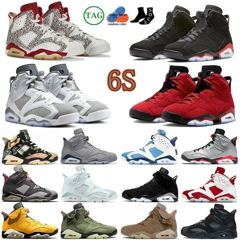 Top Quality Jumpman 6 Mens Basquetebol Sapatos 6s Toro Bravo Aqua Reverse Oreo Amarelo Ocre Cool Cinza Preto Infravermelho Olive Mens Trainer Outdoor Sapatilhas