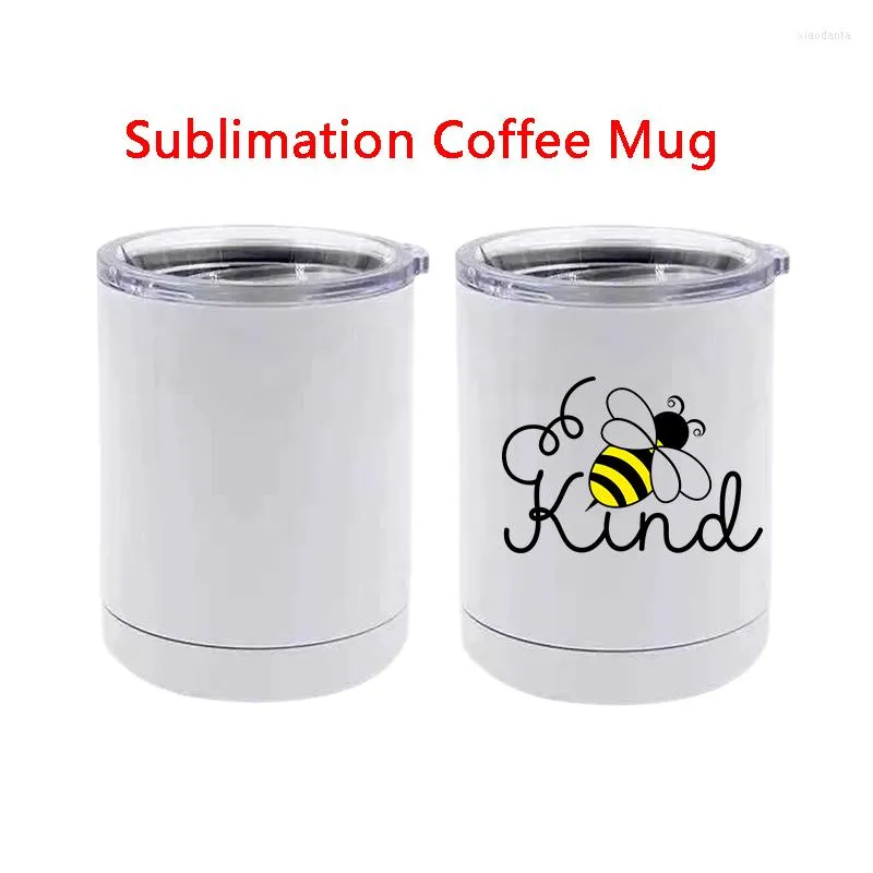 Mugs 12oz Sublimation Coffee Mug With Seal Lid Stainless Steel Wine Tumbler Double Wall Vacuum Regular Straight For Wedding