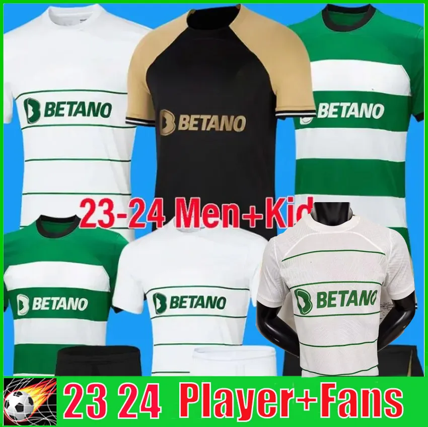 Sporting CP 23 24 Lisboa Futebol Jerseys Lisboa Special Coates Mathieu Jovane Vietto 2023 2024 Jogador Maillot Jersey Sporting Clube De Futebol Camisa Homens Kit Infantil