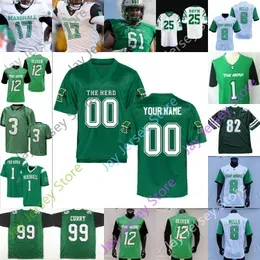 Marshall Thundering Herd Football Jersey NCAA College Grant Wells Knowledge McDaniel Sheldon Evans Talik Keaton Gaines Morrell Woodyard