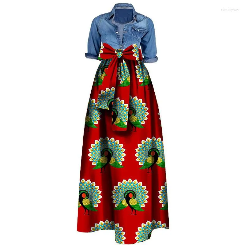 Ubranie etniczne 2023 Summer Długość maxi dla kobiet Afrykańskie sukienki z nadrukiem Dashiki Bazin Riche Robe Longue Femme Plus Size SL3577