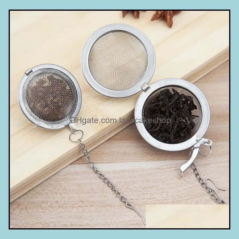 Scolapasta Filtri 100 Pz Teaware Maglia in acciaio inossidabile Palla da tè Infusore Colino Sfera Chiusura Spice Filtro per il tè Filtrazione Herba Otiqp