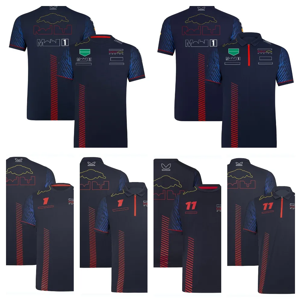 2023新しいF1チームレースの服ベストセラーのTシャツスポーツとレジャークイック乾燥ファンシャツプラスサイズの半袖カスタマイズ