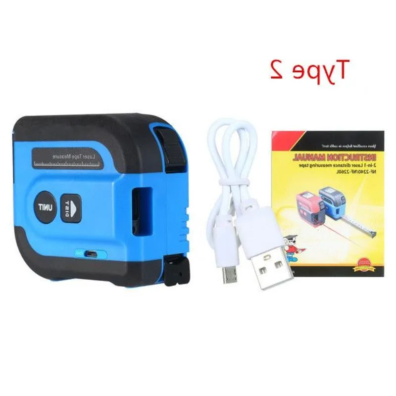 Digital Laser Rangefinders Meter with 16ft Tape Measurer Distance Measure Gauge Range Finder Hgvmq