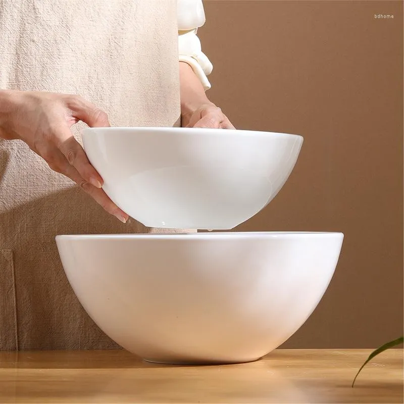 Miski czyste białe ceramiczne miski sałatkowe Single Nordic Creative Dish makaron domowy spersonalizowany głęboki talerz
