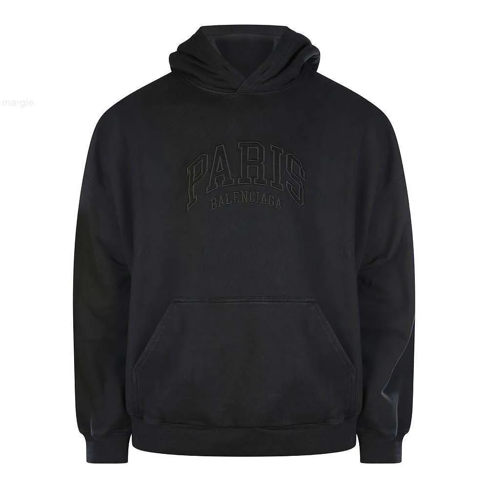 Felpa con cappuccio da uomo cool per balenicagas Felpa con cappuccio firmata di lusso Felpe con cappuccio Parigi firmate balen Felpa con cappuccio da uomo Trendy Balenc Mens CITIES Maglione Parigi in cotone nero GUK5