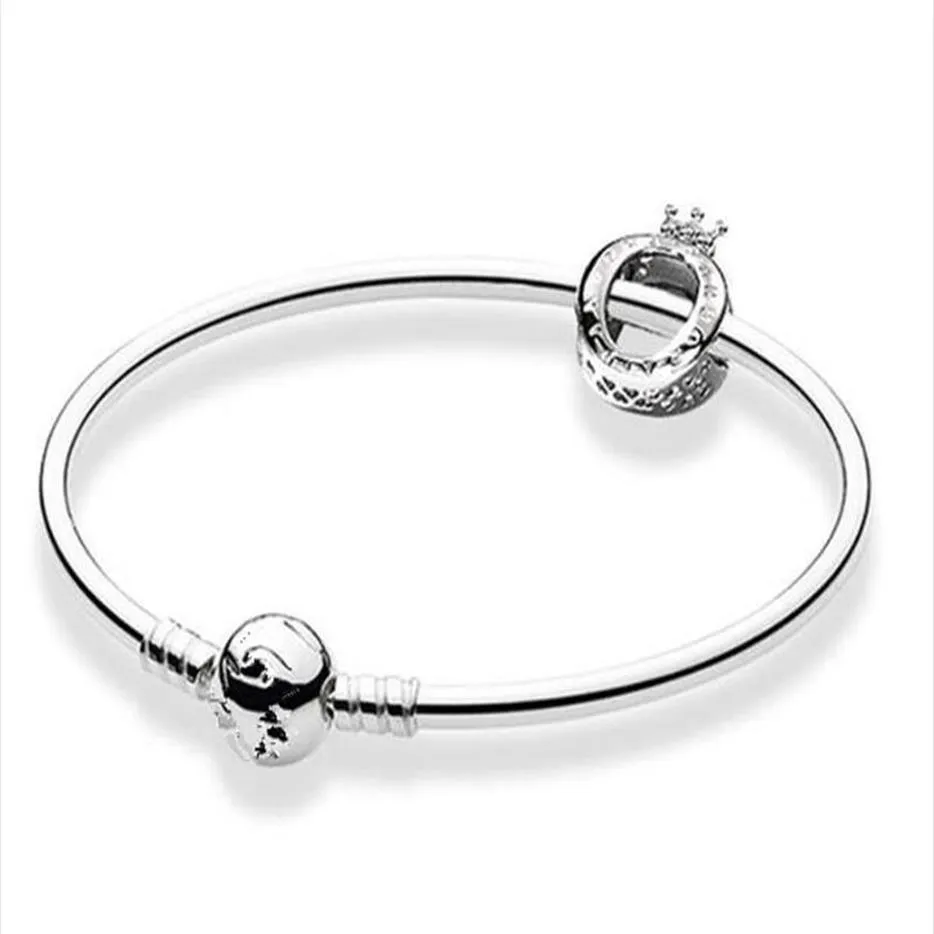 NEW Authentic 925 Sterling Silver Charms BraceletS Fit European Beads Jewelry Bangle Real silver Bracelet for Women2424