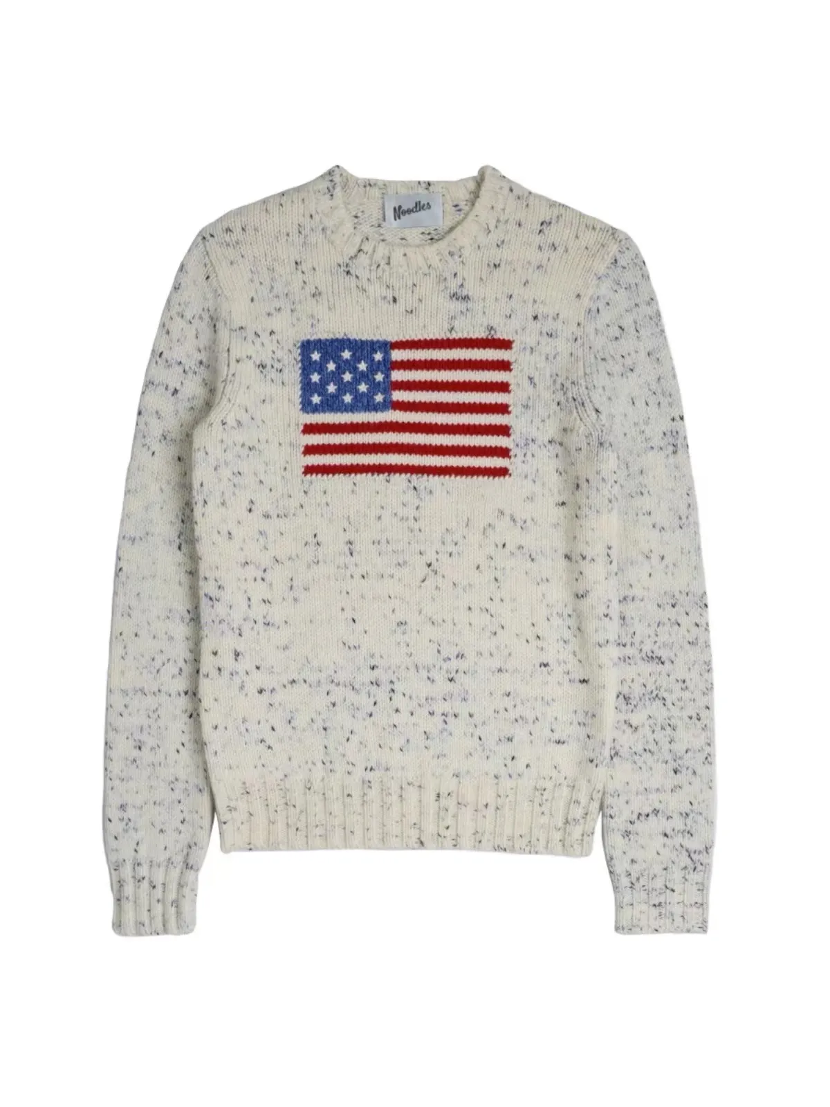 US-Flagge Damen Strickpullover Mantel US-Flagge Rundhalspullover 2023 Winter Luxusmode Bequemer Baumwollpullover 100 % reine Baumwolle S-2XL