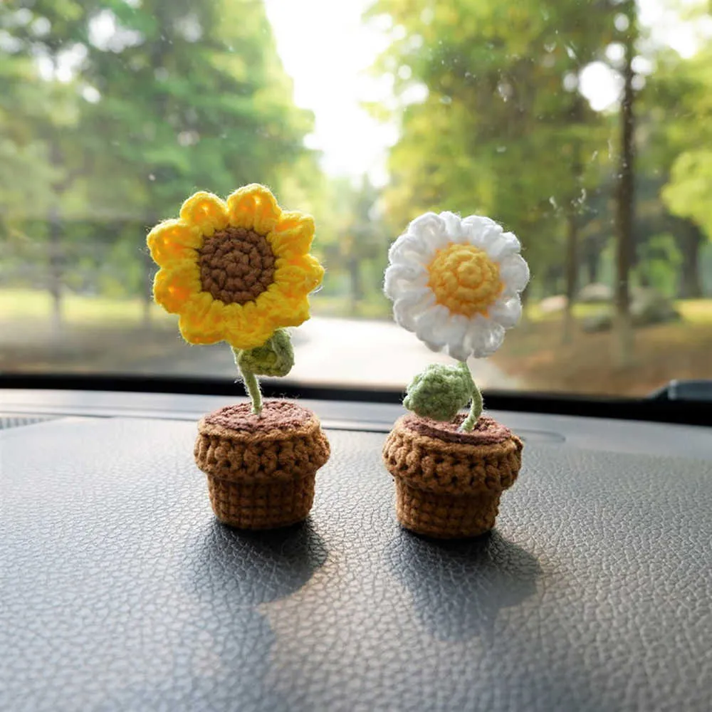 Jolies fleurs, accessoires de voiture, décoration de tableau de