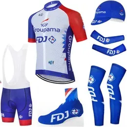 Full Set Team New Fdj Cycling Jersey 20d Bike Shorts Sportswea Ropa Ciclismo Summer Quick Dry Pro Bicycling Maillot Bottoms