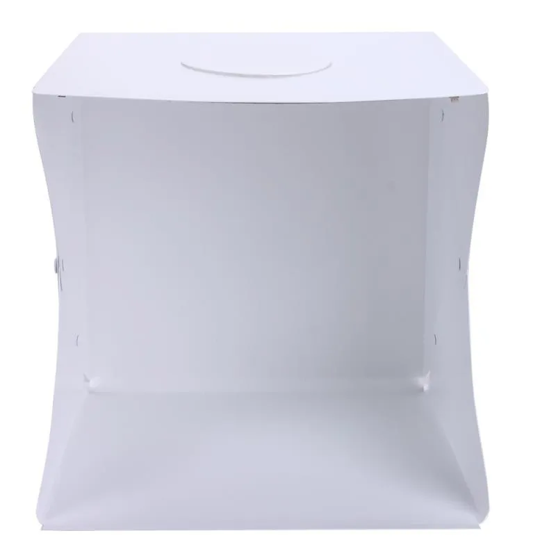 Freeshipping 40cm Portátil Mini Light Room Box Photo Cube com LED Studio Box Fotografia Pano de Fundo Embutido Light Photo Kits 42 * 42 * 40cm Fvgd