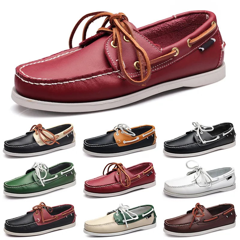 Sapatos casuais homens preto barato lazer pratas taupes dlives marrom cinza vermelho verde caminhadas baixo macio multi couro masculino tênis ao ar livre treinador GAI