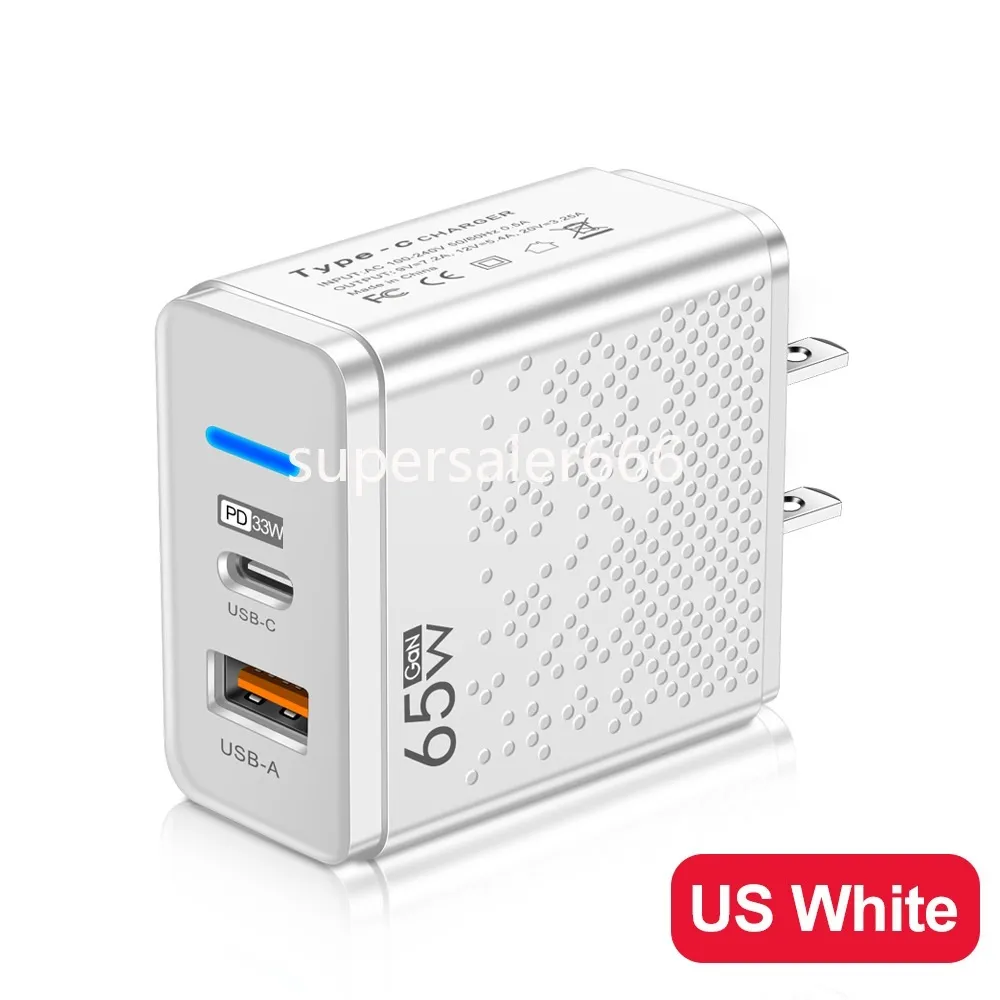 Schnelles Laden 48W 12W PD USB C Wandladegerät Tragbare Netzteile EU US Stecker für IPhone 14 15 Samsung HTC LG S1