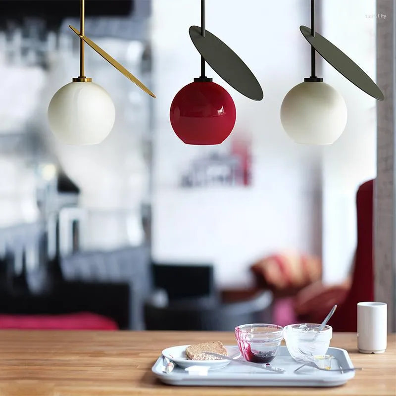 Hängslampor moderna järnglasbelysningar nordiska matsalar levande kreativa körsbärslampor säng sovrum loft hängande