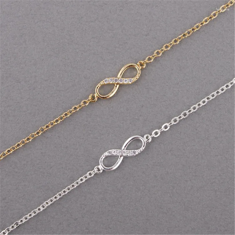 Link-Armbänder, modisches Infinity-CZ-Kristall-Armband für Frauen, Geschenk, Schmuck, glänzender Charme für Mädchen