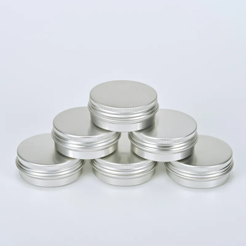 Packaging Jar 30g Aluminum Jars 1oz Silver Aluminum Cream Jars 30ml Aluminum Tin Container