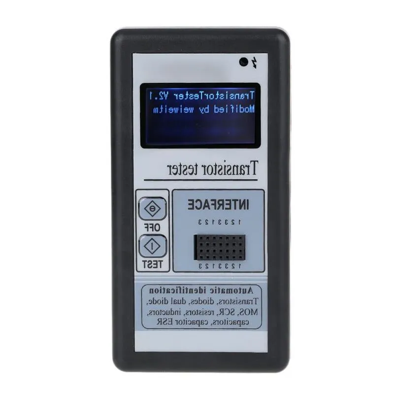 Freeshipping wielofunkcyjne LCD Tranzystor Tester Diode Diode Thyristor Pojemność Miernik ESR LCR z szarym plastikowym obudową BGMXV