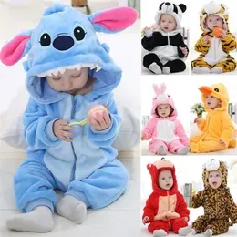 costume Soft Unisex Sleepwear Baby Toddlers` Pajamas kigu Cartoon Animal cosplay Onesie rumi Romper boys girls 2021216G