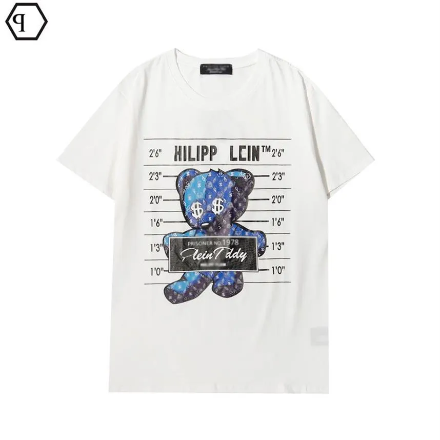 20ss European American Fashion T-shirt di lusso da uomo t-shirt con teschio maglietta PP phillip magliette semplici Girocollo disegni ricamati Coup2815