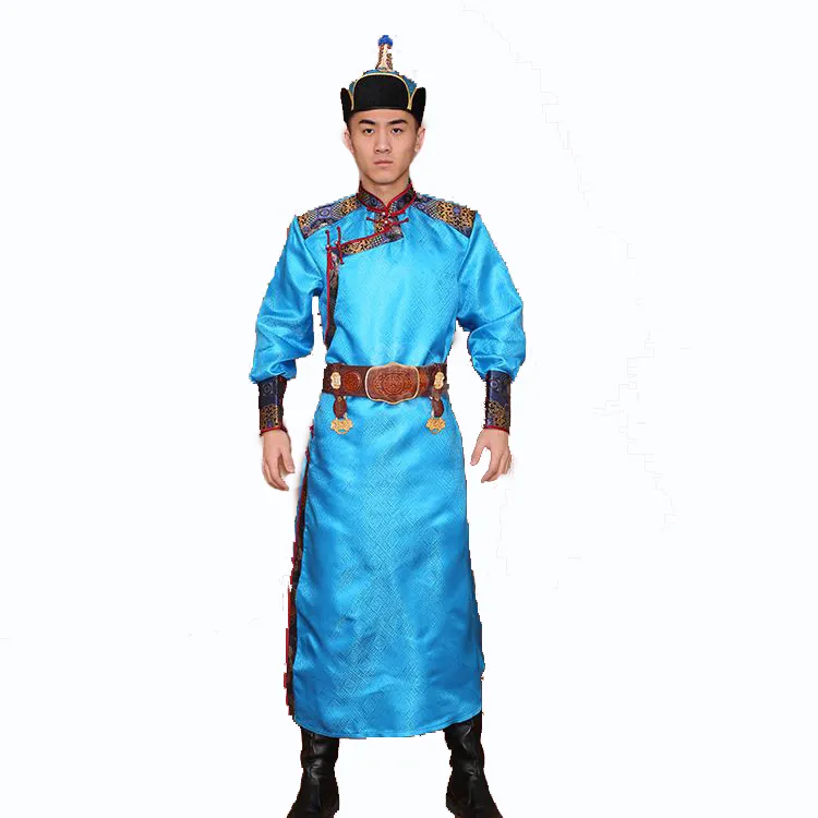 Masculino adulto trajes étnicos roupas mongóis gola robe masculino mongol festa de casamento festival trajes vestido oriental