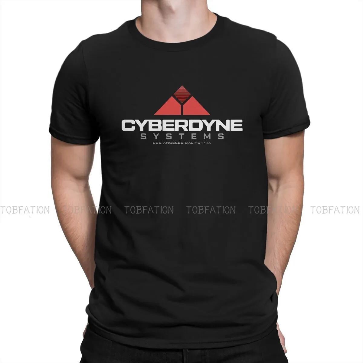 Hommes TShirts Cyberdyne Systems Hommes TShirt The Terminator O Neck Tops 100% Coton T Shirt Humour Top Qualité Cadeaux D'anniversaire 230407