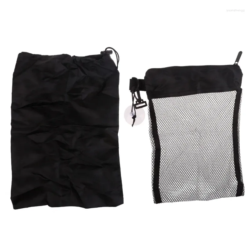 Förvaringslådor Y1ub Mesh DrawString Pouch Drabla Nylon Bag Multi Purpose Home Travel Outdoor Activity Stuff Sack Tvätt