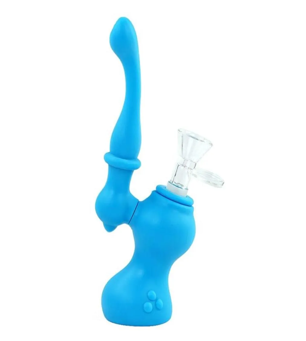 Water bong pipe silicone oil burn pipes tobacco bongs hookahs visible filterable with glass bowl4480905