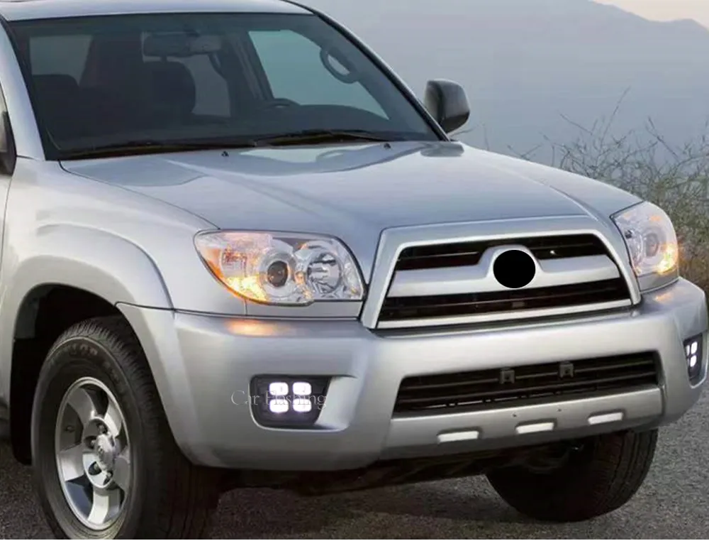 AKKON - Para Toyota 4Runner 2006, 2007, 2008, 2009, Proyector LED DRL Par De Faros Delanteros Negros