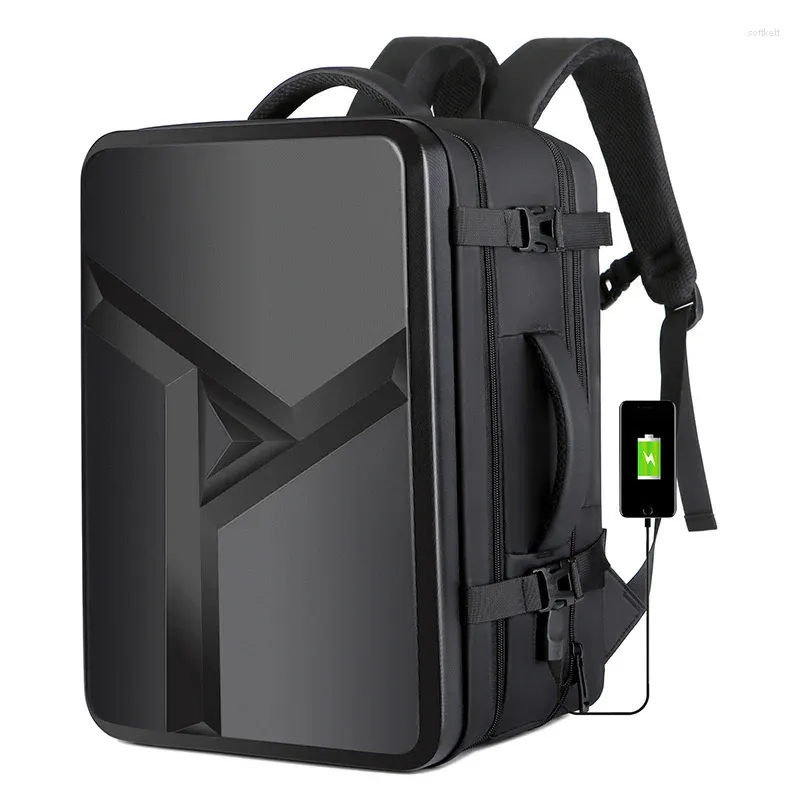 Trend plecakowy Hard Shell Hard Shell Men USB Business Expansion Computer Bag Travel