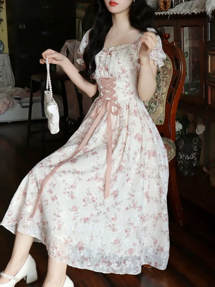 【sakura】Lace Trimmed Floral Dress Mori Lee 89331 Floral Bodice Layered Skirt Quinceanera Dress