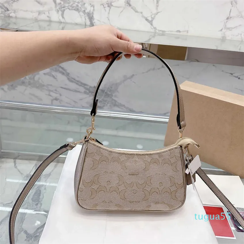 Printed Leather Mini Designer Beige Shoulder Bag For Women Fashionable Underarm Tote And