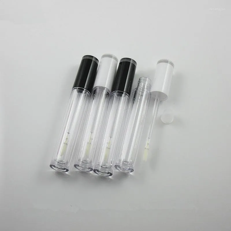 Storage Bottles 10pcs 5.5ml Lip Gloss Tube Empty Plastic Clear Glaze Tubes Small Sample Cosmetic Packing Container