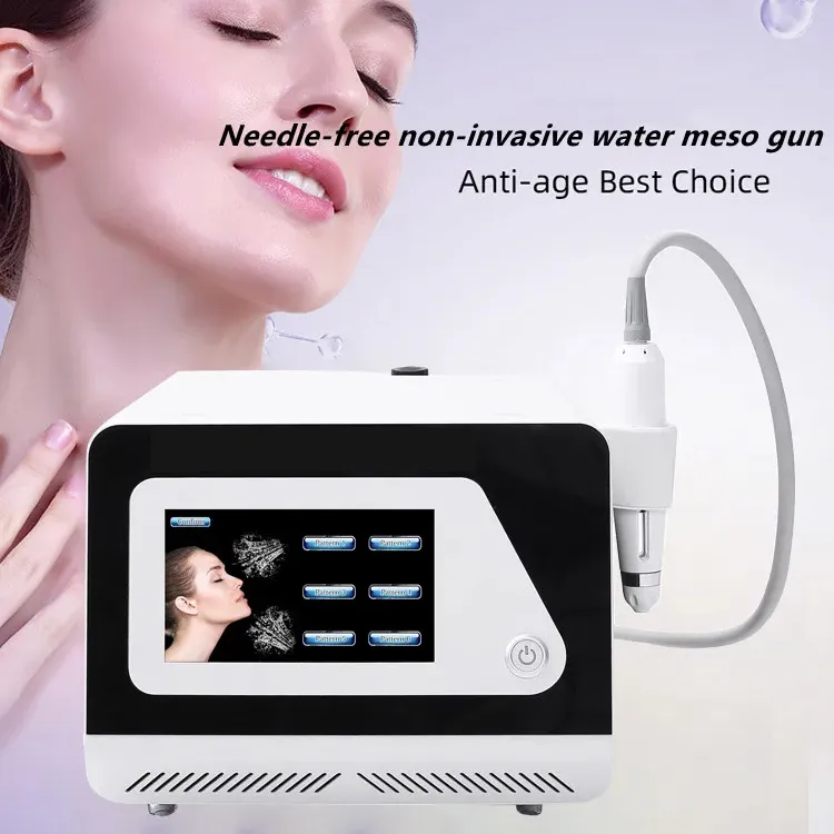 Non-invasive Water Beauty Instrument Mesotherapy Gun Face Lifting Pore Shrinking Skin Brightening Elasticity Enhance Massage Device
