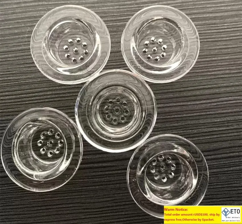 Replacement Glass Screen Bowl Piece for Silicone Pipe Glass Mesh Dish Bowls for Spoon Dry Smoking Accessories