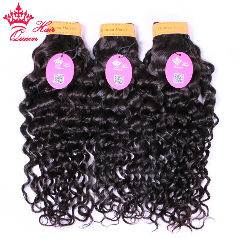 Indian Hair Water Wave12 a 28 polegadas Indiana Virgem crua indiana Não processada 100% Extensões de cabelo humano 1 3 4 Pacotes OFERECIM