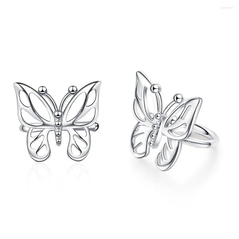 Stud Earrings Butterfly Ear Clips For Women Korean Fashion Sieraden Trendy Geen piercing Animal Cute/Romantic Party Gift