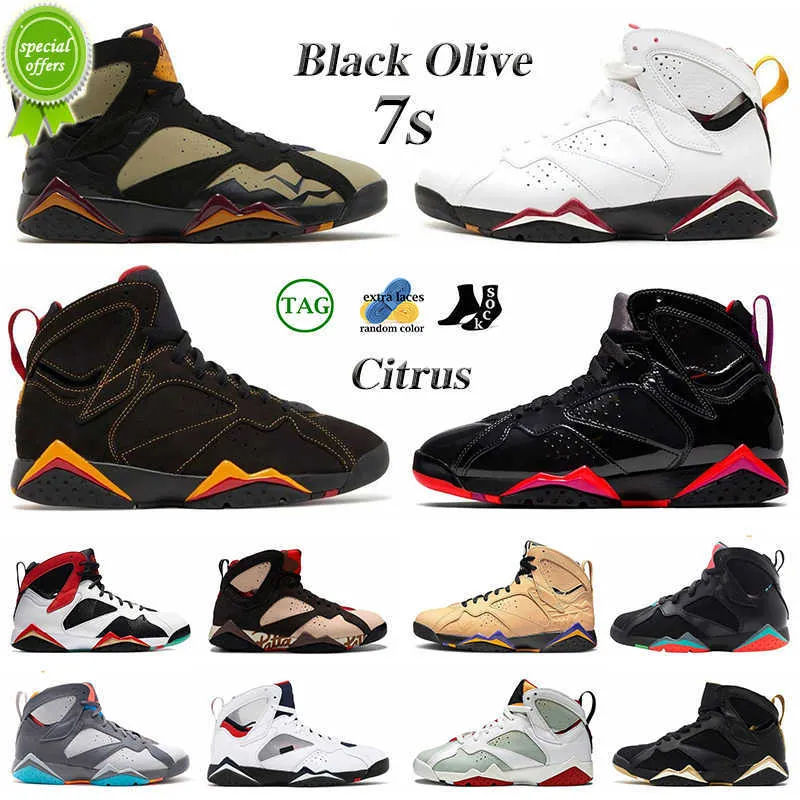Jumpman 2023 7 Chaussures De Basket Ball Pour Hommes Et Femmes 7s Black Olive Cardinal Citrus 