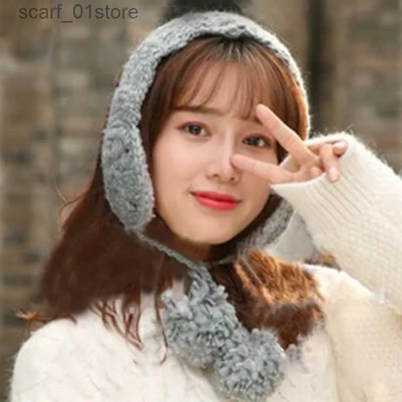 Winter Ear Warmers, Knitted Wool Plush Earmuffs For Men And Women
