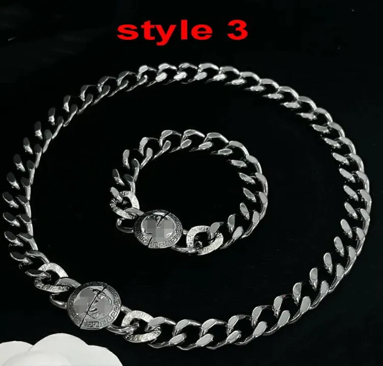 Neutraler Stil, dicke Kette, Kuba-Gun-Farbe, Choker-Halsketten, Armband, 18 Karat vergoldet, Herren-Armreif, Damen-Ohrringe, Ringe, Sets, Hiphop, Rock, Punk, Designer-Schmuck HMS26 – 003