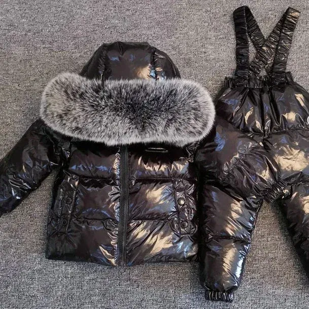 Tuta Da Sci Intera Donna In Poliestere – Antivento, Con Cappuccio E Collo In Pelliccia, Guanti E Borsa Inclusi