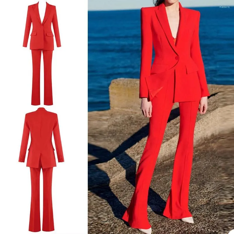 Costumes pour femmes élégantes femmes Blazer Chic ample conçu dame veste sur mesure un bouton Poshoot manteau décontracté