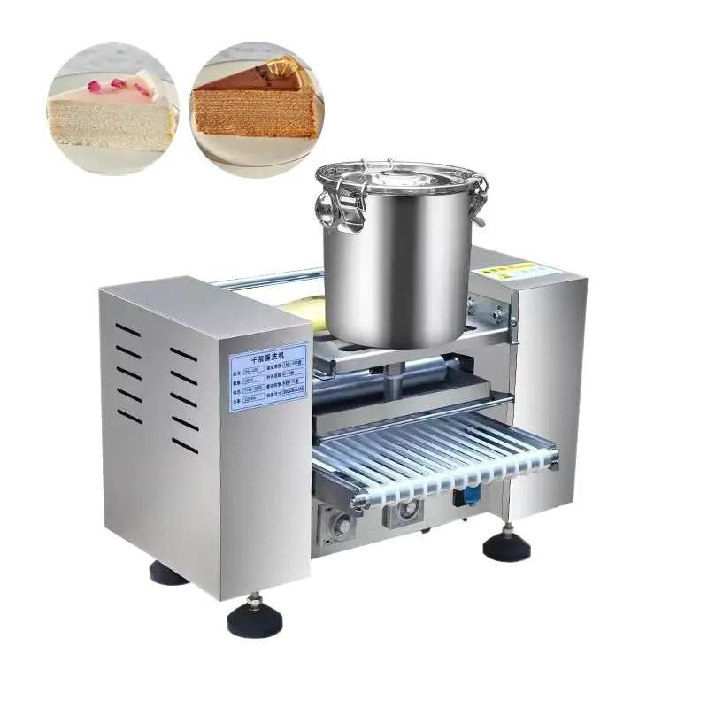 Automatic 6/8/10 Inch Birthday Durian Thousand Mille Crepe Layer Cake Pancake Making Machine