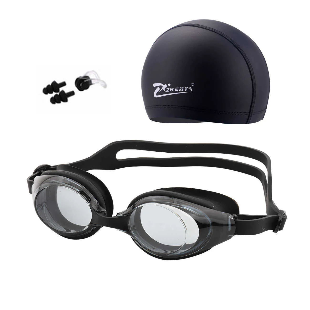 Simning Anti Fog Cap Earrings Swimming Pool Equipment Men's Women's Children's and Adult Sports Diving Goggles P230601